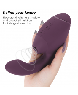 WOMANIZER - DUO NEXT STIMOLATORE DOPPIO CLITORIDEO E PUNTO G VIOLA SCURO
