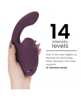 WOMANIZER - DUO NEXT STIMOLATORE DOPPIO CLITORIDEO E PUNTO G VIOLA SCURO