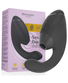 WOMANIZER - DUO NEXT STIMOLATORE DOPPIO CLITORIDEO E PUNTO G NERO