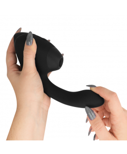 WOMANIZER - DUO NEXT STIMOLATORE DOPPIO CLITORIDEO E PUNTO G NERO