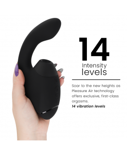 WOMANIZER - DUO NEXT STIMOLATORE DOPPIO CLITORIDEO E PUNTO G NERO