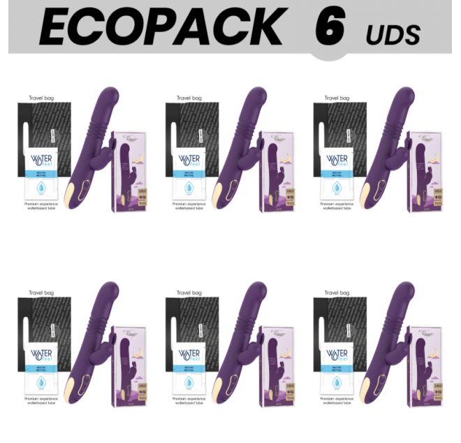 ECOPACK 6 UNIT - TREASURE BASTIAN RABBIT UP & DOWN, ROTATOR & VIBRATOR COMPATIBLE CON WATCHME WIRELESS TECHNOLOGY