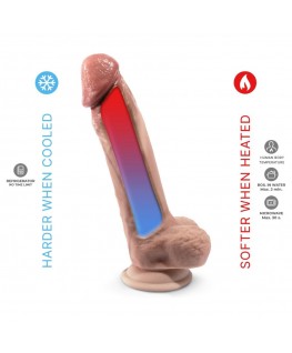 SILEXD - MODELLO 1 PENE SUPER REALISTICO IN VERA PELLE TERMOREATTIVO PREMIUM SILEXPAN 22,8 CM