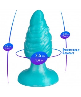 SILEXD - MELTY ANAL PLUG FANTASY SILICONE LIQUIDO TERMOREATTIVO BLU CELESTE 9,2 CM