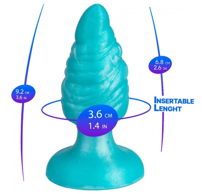 SILEXD - MELTY ANAL PLUG FANTASY SILICONE LIQUIDO TERMOREATTIVO BLU CELESTE 9,2 CM