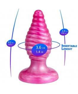 SILEXD - CHERRY ANAL PLUG FANTASY SILICONE LIQUIDO TERMOREATTIVO ROSA 9,2 CM