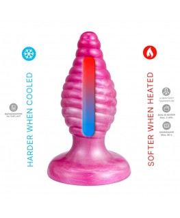 SILEXD - CHERRY ANAL PLUG FANTASY SILICONE LIQUIDO TERMOREATTIVO ROSA 9,2 CM