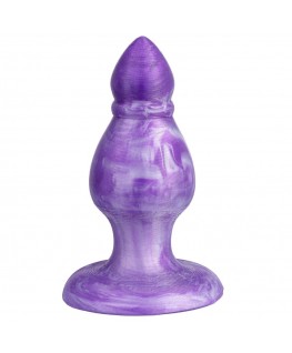 SILEXD - QUEEN ANAL PLUG FANTASY SILICONE LIQUIDO TERMOREATTIVO VIOLA 9,2 CM