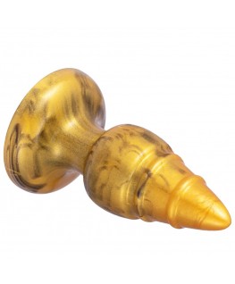 SILEXD - GOLDY ANAL PLUG FANTASY SILICONE LIQUIDO TERMOREATTIVO DORATO 9,2 CM