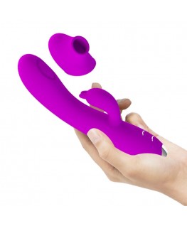 PRETTY LOVE - REGINA VIBRATORE-GEL ASPIRANTE RICARICABILE VIOLA