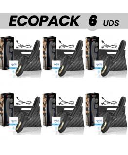 ECOPACK 6 UNITÀ - IBIZA DOPPIO VIBRATORE PINZING NERO