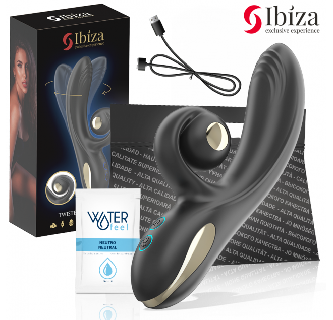 IBIZA - VIBRATORE TWISTER CON STIMOLATORE CURVA E VIBRO-ROTAZIONE