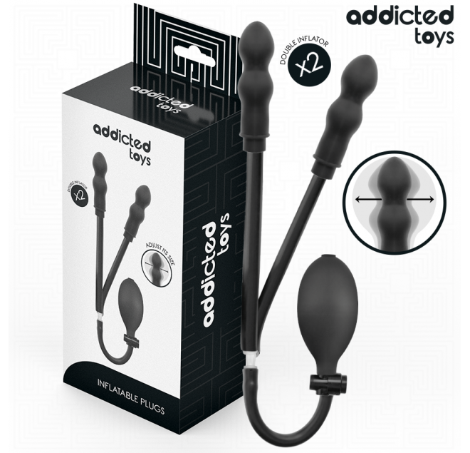 ADDICTED TOYS - PLUG ANAL DOBLE INFLABLE MODELO 3