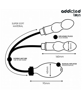 ADDICTED TOYS - PLUG ANAL DOBLE INFLABLE MODELO 3