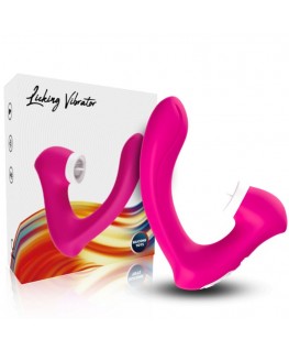 ARMONY - SECRETKISS LICKING VIBRATING CLITORIDE & VIBRATORE CURVO FUCSIA