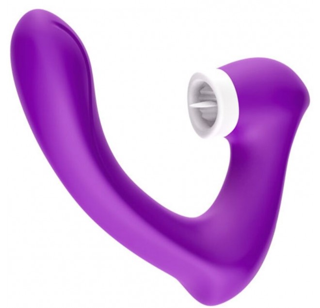 ARMONY - SECRETKISS LECCATO CLIT VIBRANTE E VIBRATORE CURVO VIOLA