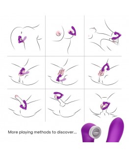 ARMONY - SECRETKISS LECCATO CLIT VIBRANTE E VIBRATORE CURVO VIOLA