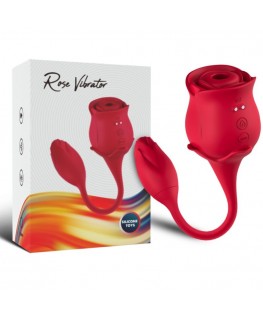 ARMONY - VIBRATORE E SUCCHIATORE CLITORIDE ROSA 10 MODALITÀ ROSSO