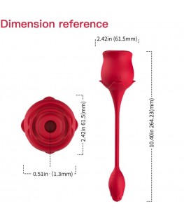 ARMONY - VIBRATORE E SUCCHIATORE CLITORIDE ROSA 10 MODALITÀ ROSSO