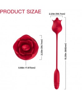 ARMONY - CLITORITE VIBRANTE LECCATA DI ROSA E VIBRATORE ROSSO