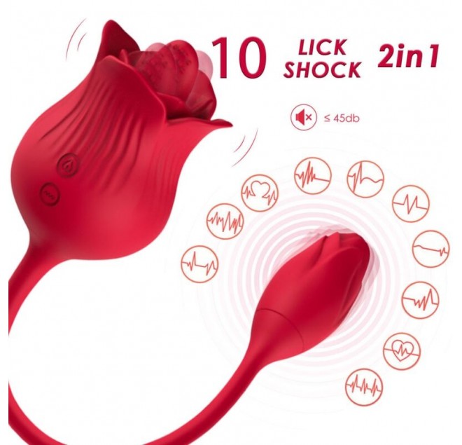 ARMONY - VIBRATORE ROSA CON COLA ROSSO