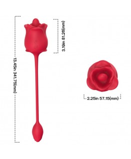 ARMONY - STIMOLATORE E VIBRATORE ROSA 2 IN 1 CON ASPIRAZIONE E CODA ROSSA 10 MODALITÀ