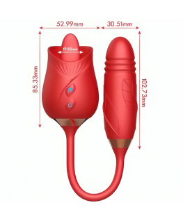 ARMONY - VIBRATORE DI FIORI DELIZIOSI E SPINTA CON LINGUA ROSSA