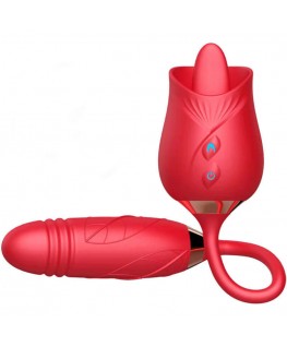 ARMONY - VIBRATORE DI FIORI DELIZIOSI E SPINTA CON LINGUA ROSSA