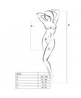 PASSION WOMAN BS025 BODYSTOCKING DRESS STYLE WHITE ONE SIZE
