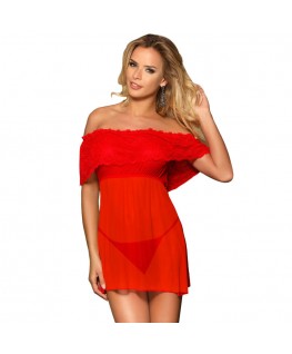 SUBBLIME SHORT DRESS + THONG RED S/M